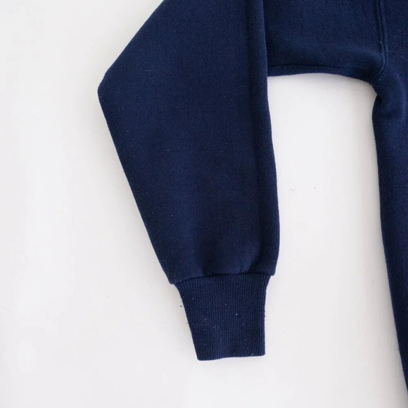 Vintage Lee Heavyweight Navy Embroidered Northwoods Wisconsin Collared Sweater M - Picture 8 of 13